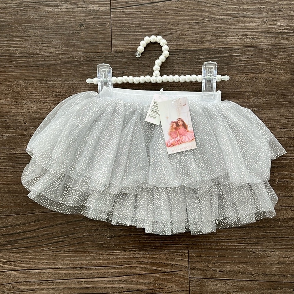 Olivia Rose Baby Girl 3-6 Month Sparkly Tulle Skirt